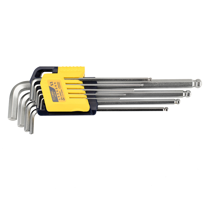 9pcs S2 鎖緊式球頭特長內(nèi)六角組套