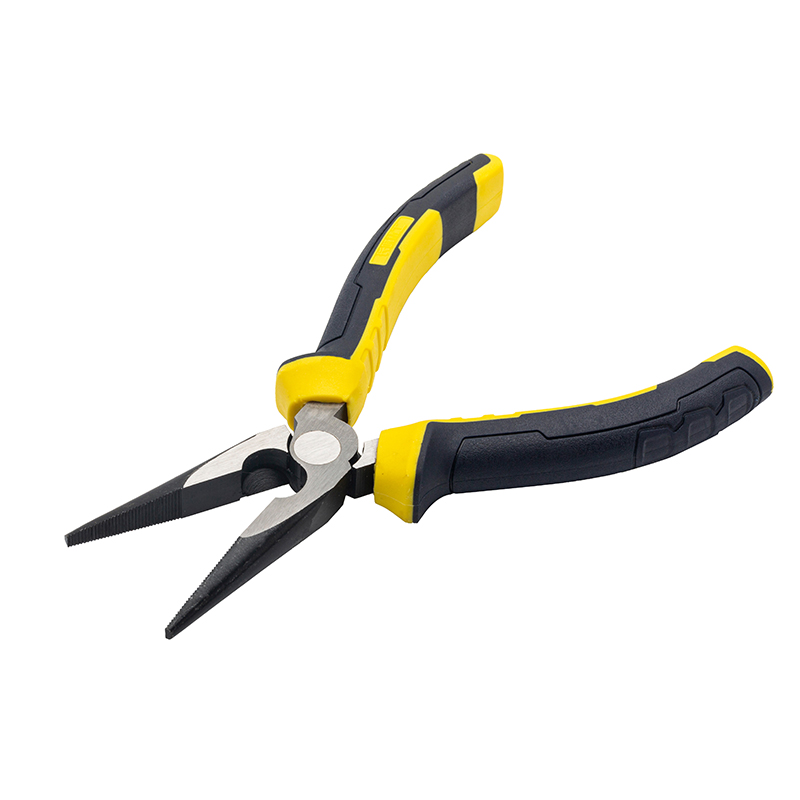 Great Wall Industrial-Grade German-Style Bi-Color Handle Long Nose Pliers，Labor-Saving